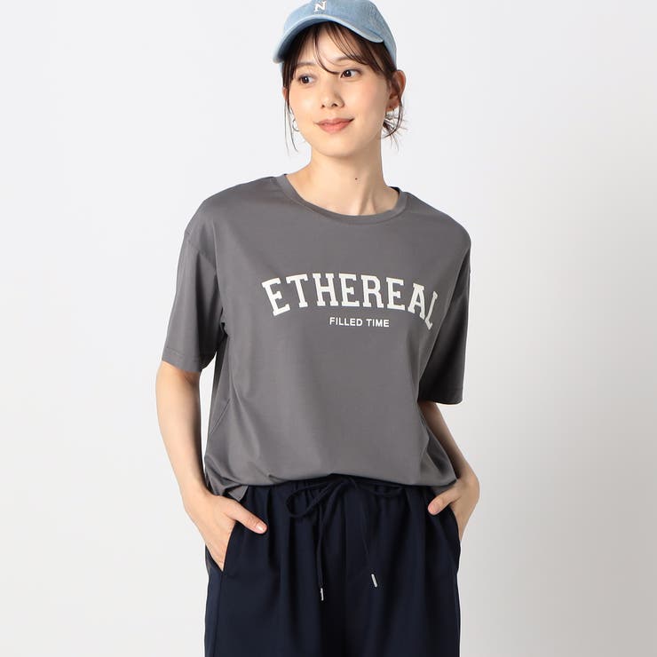39チャコールグレー | 接触冷感 フロッキーロゴ Ｔシャツ | NICOLE