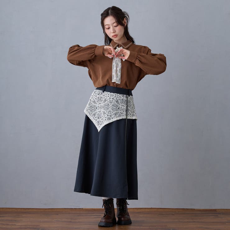 バイカラーパネルスカート[品番：NICW0008321]｜NICOLE（ニコル