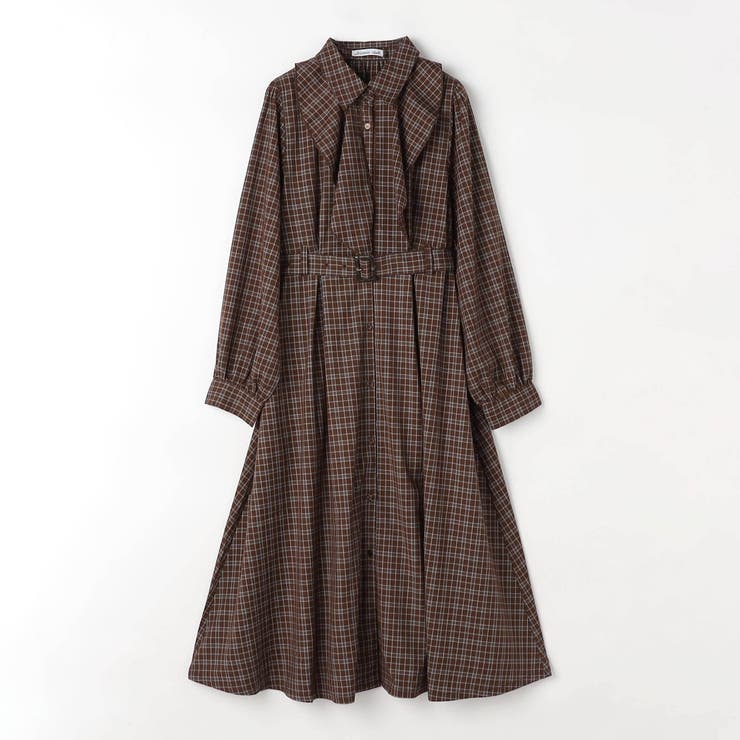 ラッフルフリルチェックワンピース[品番：NICW0008322]｜NICOLE