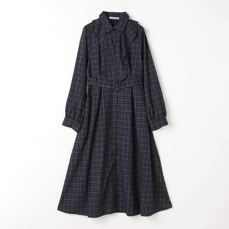 ラッフルフリルチェックワンピース[品番：NICW0008322]｜NICOLE