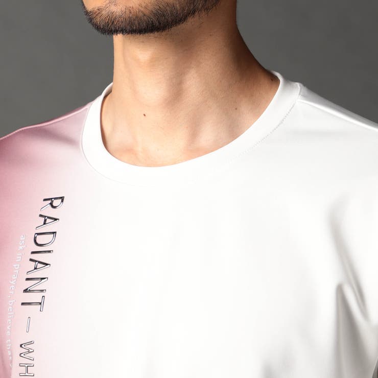ストレッチポンチ 縦ロゴグラデーションTシャツ | NICOLE | 詳細画像7 