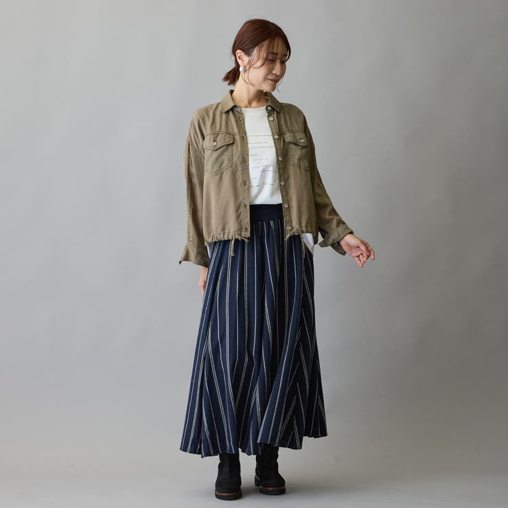 カラーデニム裾ドロスト入りシャツ | NICOLE | 詳細画像10 