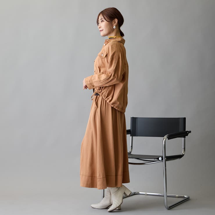 カラーデニム裾ドロスト入りシャツ | NICOLE | 詳細画像4 