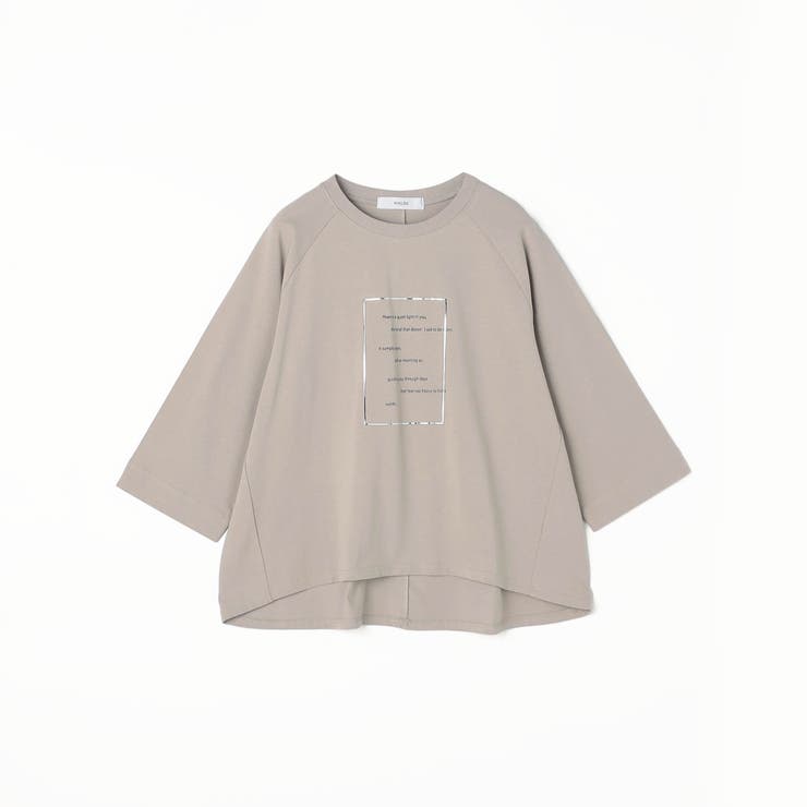 箔入りロゴプリント7分袖ラグランTシャツ | NICOLE | 詳細画像17 