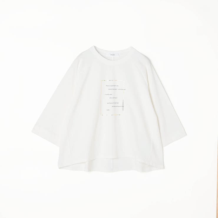 箔入りロゴプリント7分袖ラグランTシャツ | NICOLE | 詳細画像18 