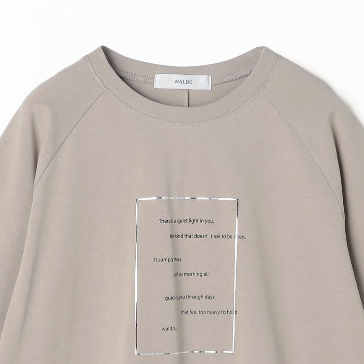 箔入りロゴプリント7分袖ラグランTシャツ | NICOLE | 詳細画像21 
