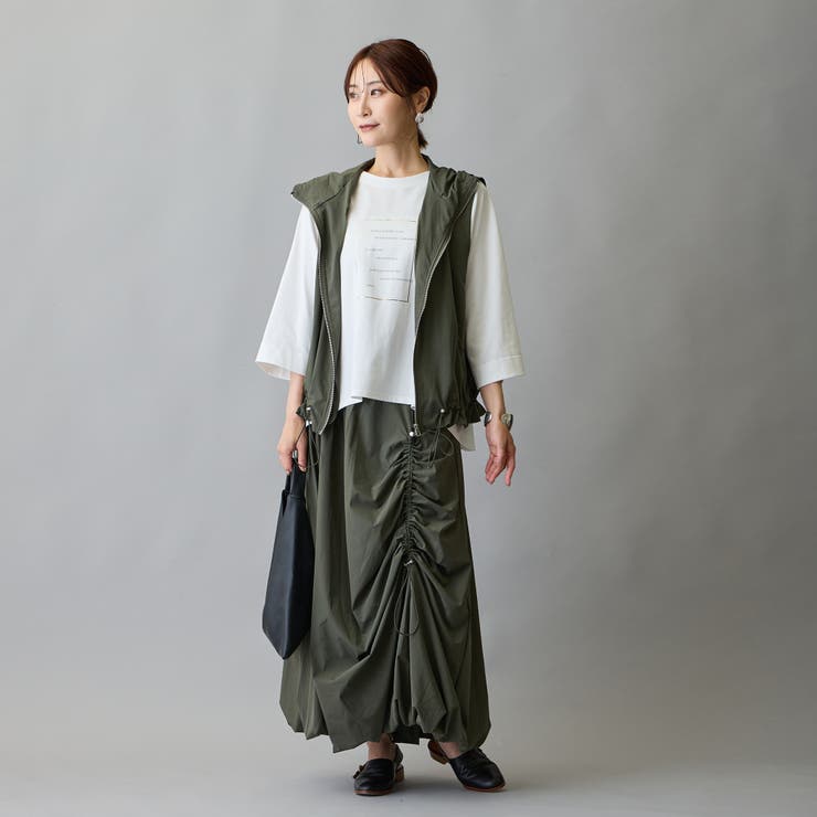 箔入りロゴプリント7分袖ラグランTシャツ | NICOLE | 詳細画像7 