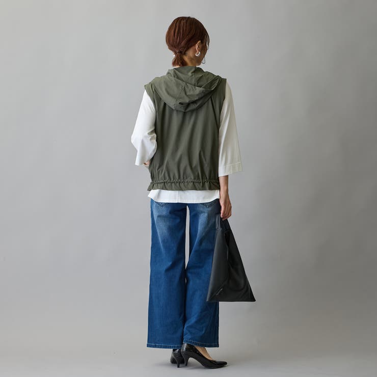箔入りロゴプリント7分袖ラグランTシャツ | NICOLE | 詳細画像9 