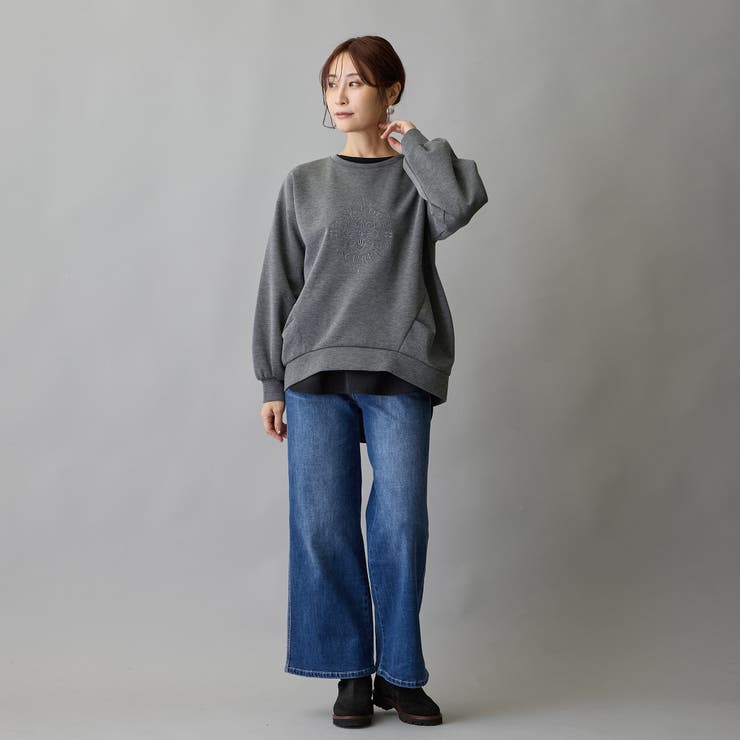 布帛ヘムドッキングロングスリーブTシャツ | NICOLE | 詳細画像10 