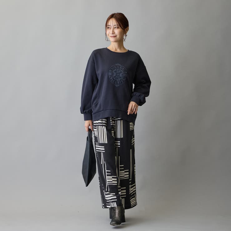 モチーフ刺繍入りダンボールプルオーバー | NICOLE | 詳細画像13 