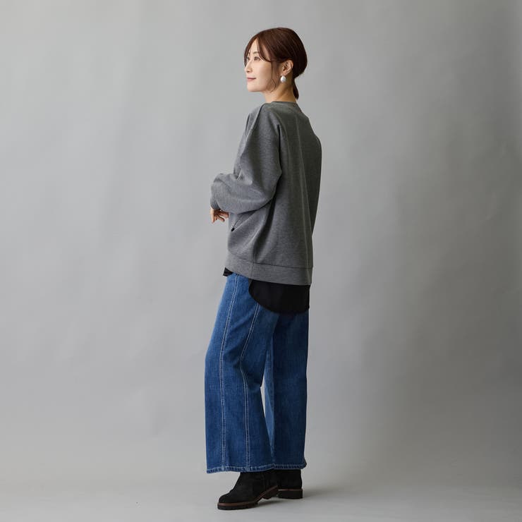 モチーフ刺繍入りダンボールプルオーバー | NICOLE | 詳細画像9 