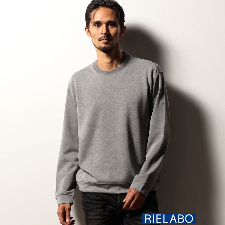 19ライトグレー | 【RIELABO】ストライプポンチクルーネックプルオーバー | NICOLE