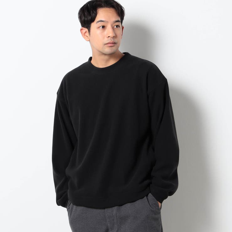 49ブラック | コーデュロイ調裏シャギープルオーバー | NICOLE