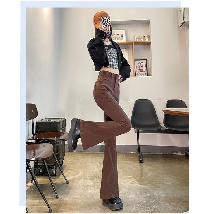 伸びる フレアデニムパンツ S[品番：JX000003711]｜nijibra（ニジブラ