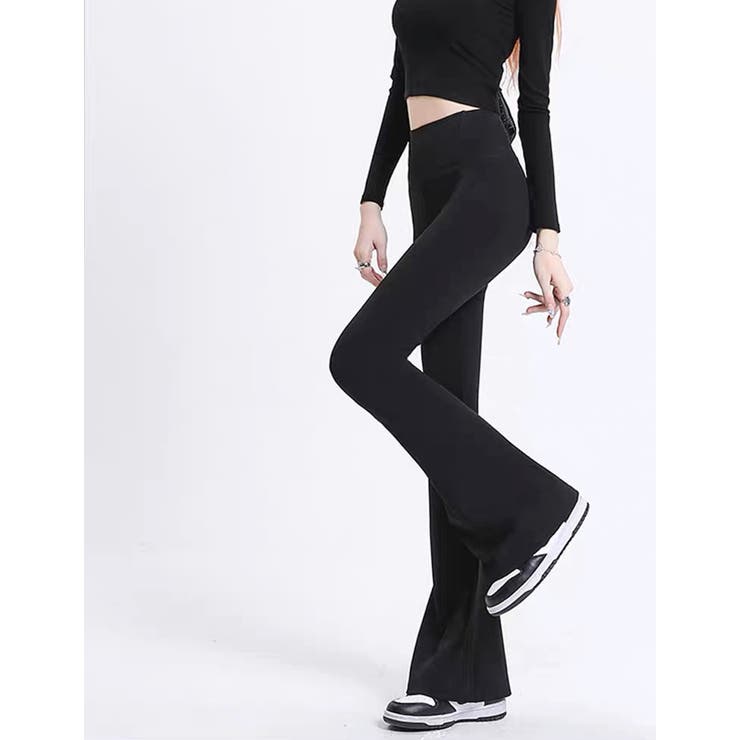 期間限定30％OFF! 360度ストレッチ裏起毛フレアパンツ レギンパン 裏起毛パンツ パンツ