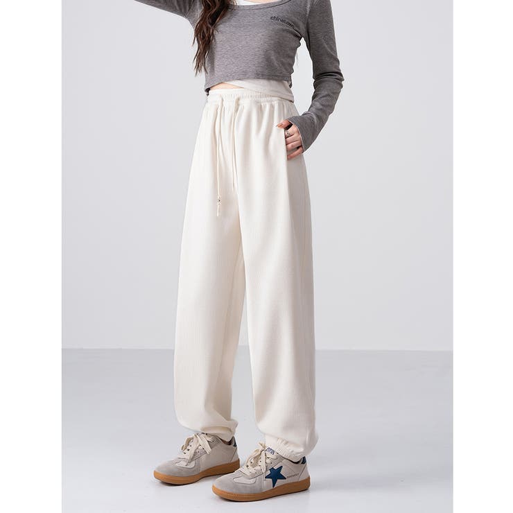 裏起毛美シルエットアクティブジョガ－パンツ レデイーズパンツ 裏起毛パンツ | nijibra | 詳細画像6 