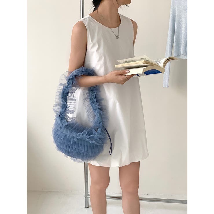 新作ふわふわチュ－ルフリルショルダーバッグ トートバッグ 韓国