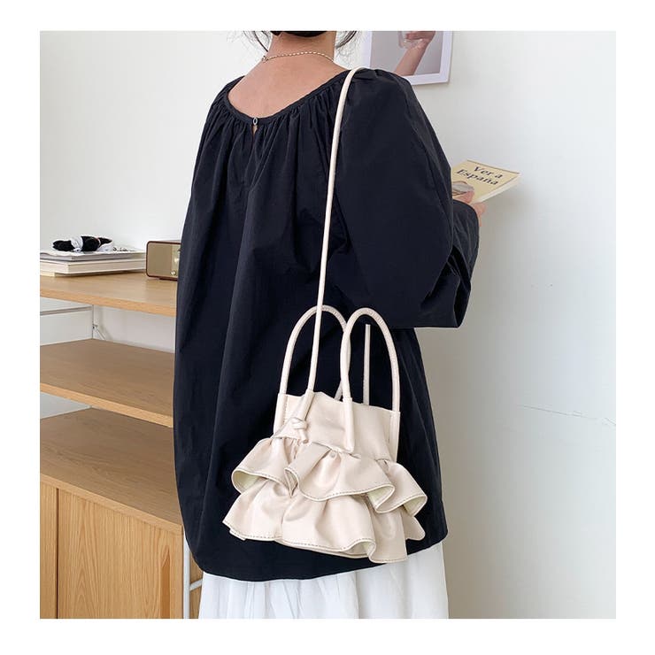 新作可愛いフリルミニショルダーバッグ トートバッグ 韓国ファッション | nijibra | 詳細画像6 