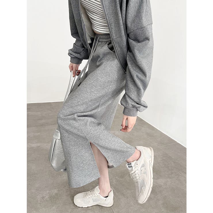 着やせサイドスリット入り スウェットスカ－ト タイトスカート | nijibra | 詳細画像10 