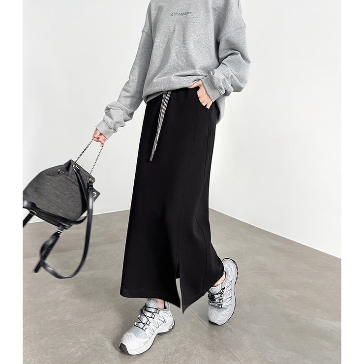 着やせサイドスリット入り スウェットスカ－ト タイトスカート | nijibra | 詳細画像14 