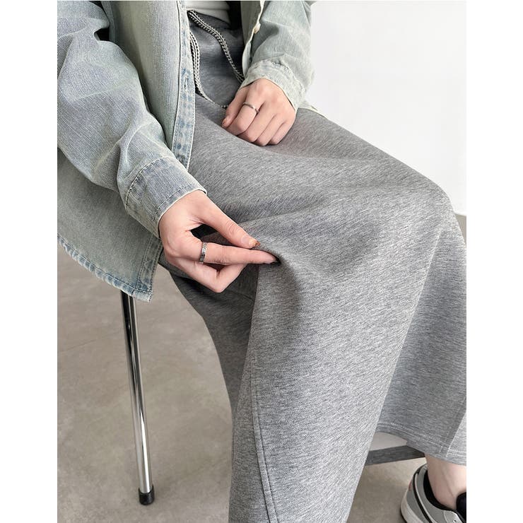 着やせサイドスリット入り スウェットスカ－ト タイトスカート | nijibra | 詳細画像12 