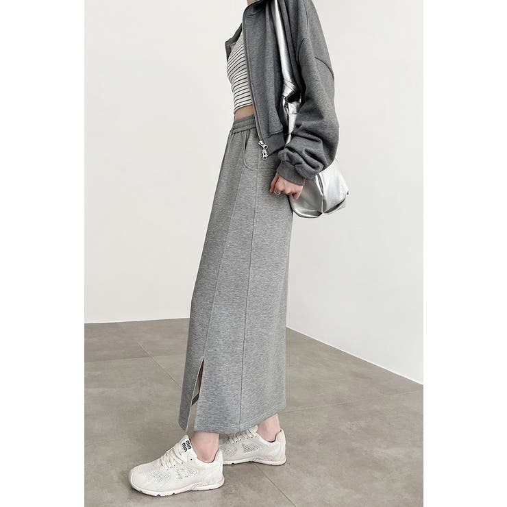 着やせサイドスリット入り スウェットスカ－ト タイトスカート | nijibra | 詳細画像13 