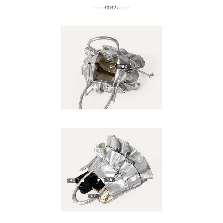 新作可愛いフリルミニショルダーバッグ トートバッグ 韓国ファッション | nijibra | 詳細画像26 