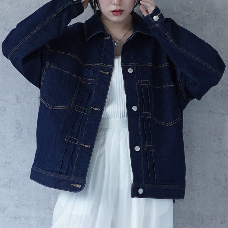 ルーズデニムジャケット ジャケットレディース アウタ－ | nijibra | 詳細画像7 