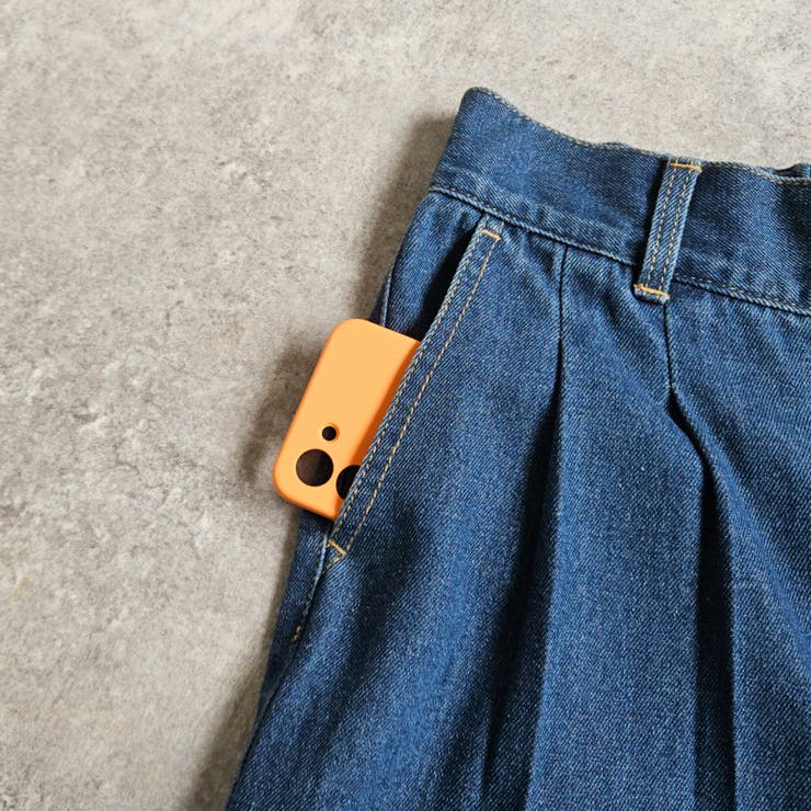 フロントのタックデニムパンツ ワイドパンツ ジ－ンズ | nijibra | 詳細画像13 