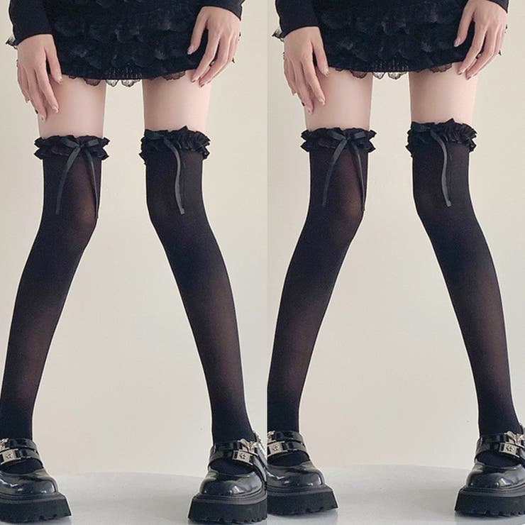 黒×黒 | 2組セット組み合わせ自由 フリル リボン | nijibra