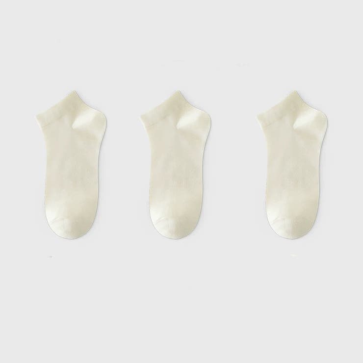 ホワイト3足セット | 3足セット スニーカー 靴下 | nijibra