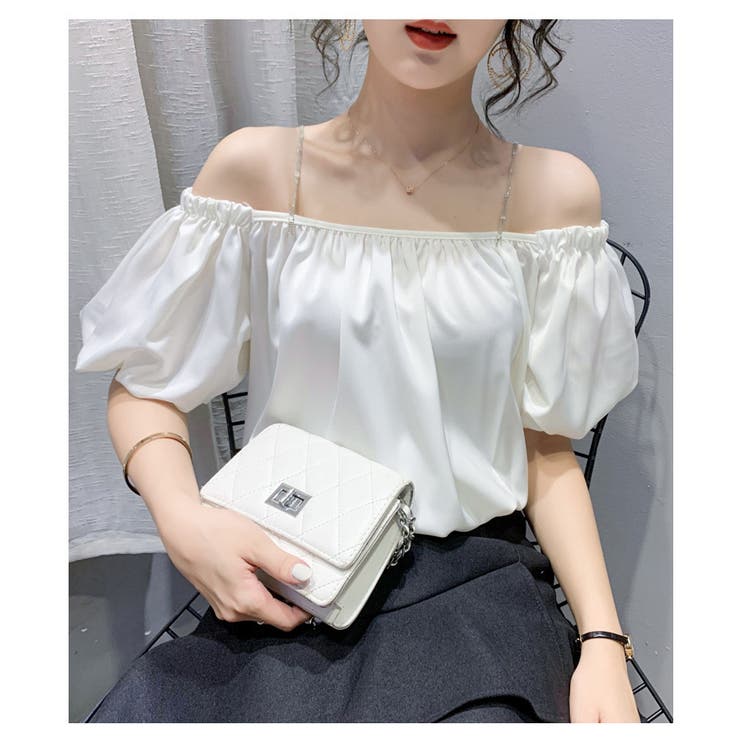 半袖オフショルダー レディース トップス[品番：NELW0000853