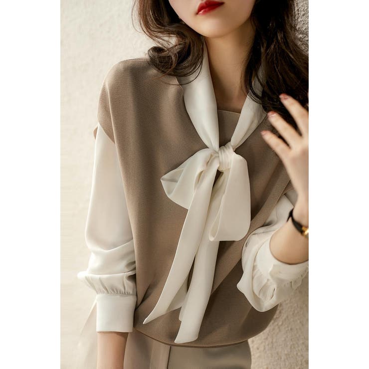 ベージュ | クルーネック tシャツ サマーニット | NinaetLina