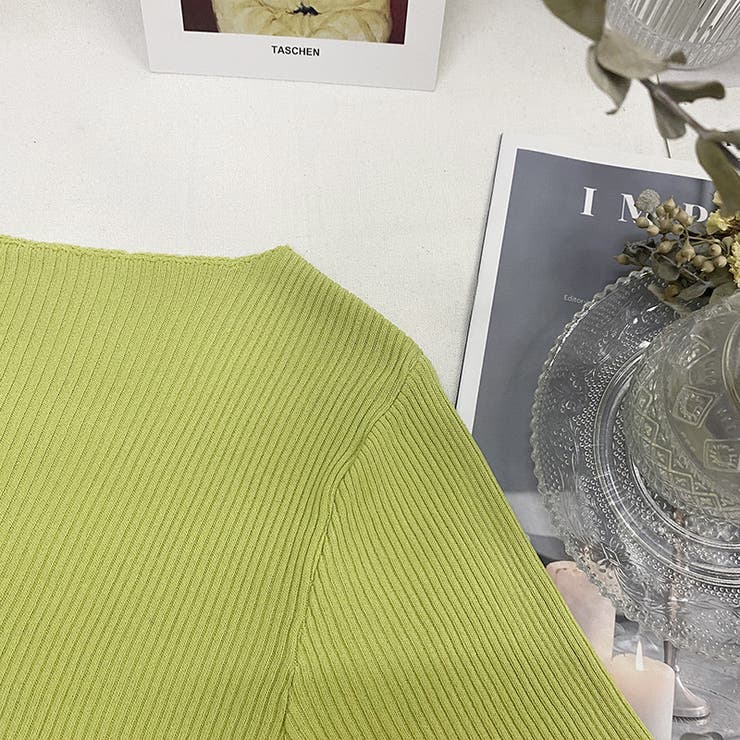 ボートネック半端袖リブニットソー レディース トップス | NinaetLina | 詳細画像8 