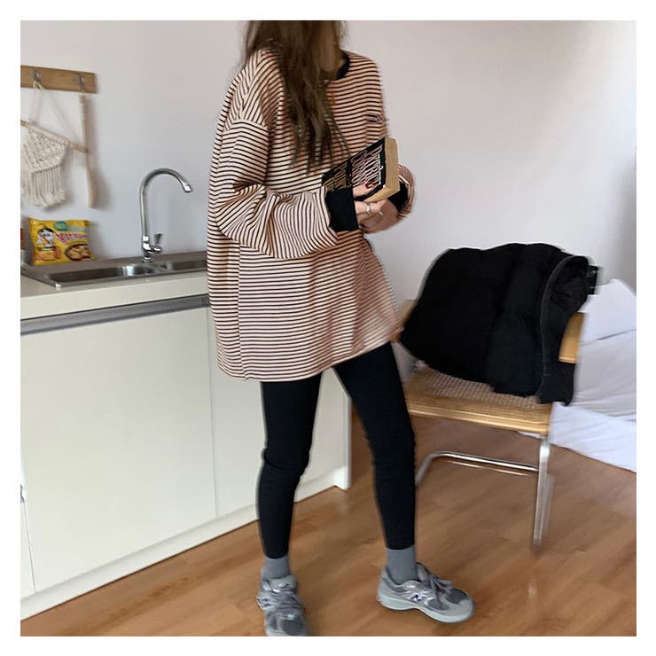 ボーダーワンポイント長袖カットソー レディース ボーダー | NinaetLina | 詳細画像7 