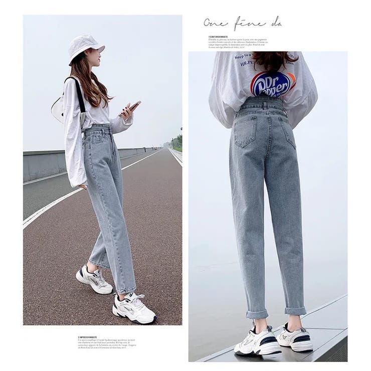 テーパードデニムパンツ レディース デニム | NinaetLina | 詳細画像4 