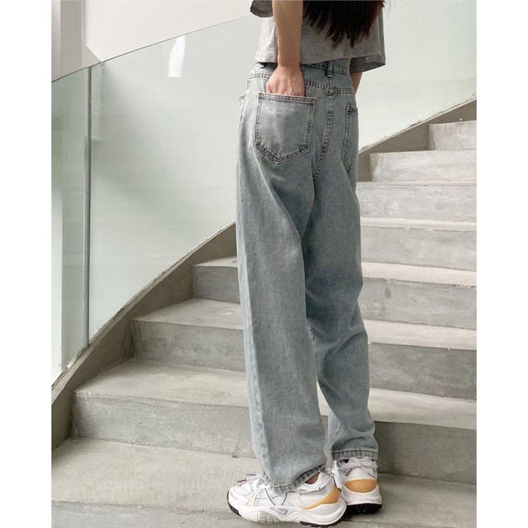 ストレートデニムパンツ レディース ボトムス[品番:NELW0001227 ストレートデニムパンツ レディース ボトムス[品番:NELW0001227