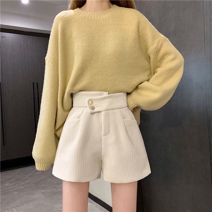 今年も話題の コーデュロイショートパンツ レディース 無地[品番：NELW0001197 パンツ