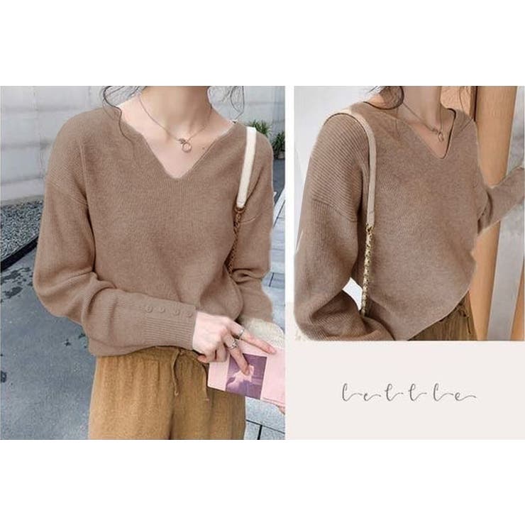 Vネックリブニットソー レディース トップス | NinaetLina | 詳細画像3 