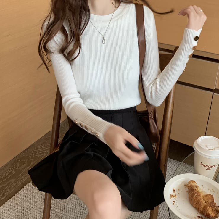 裏フリースボアリブニット レディース トップス | NinaetLina | 詳細画像3 