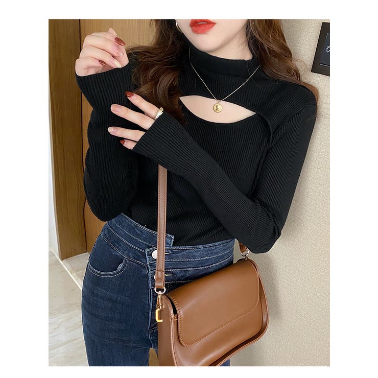 リブニットソー レディース トップス | NinaetLina | 詳細画像4 