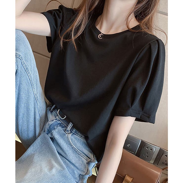 売れ筋商品|||ダナ キャラン ニューヨーク カットソー トップス レディース Women's Rhinestone Logo Cropped Pullover Top Eggnog/Pebble ダナ キャラン ニューヨーク レディース カットソー トップス