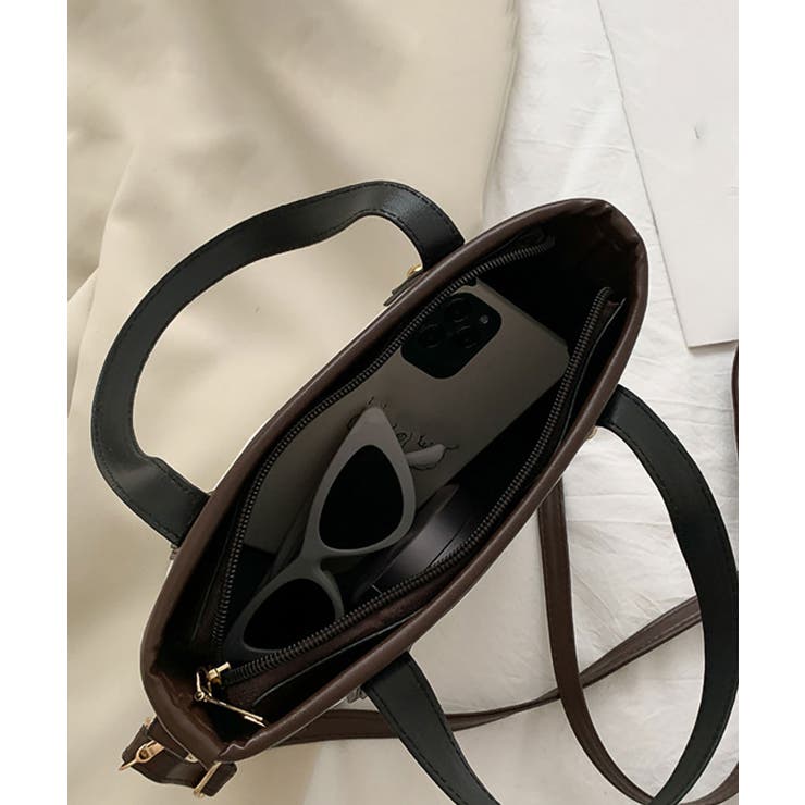 バケツバッグ PUレザー ハンドバッグ | NinaetLina | 詳細画像5 