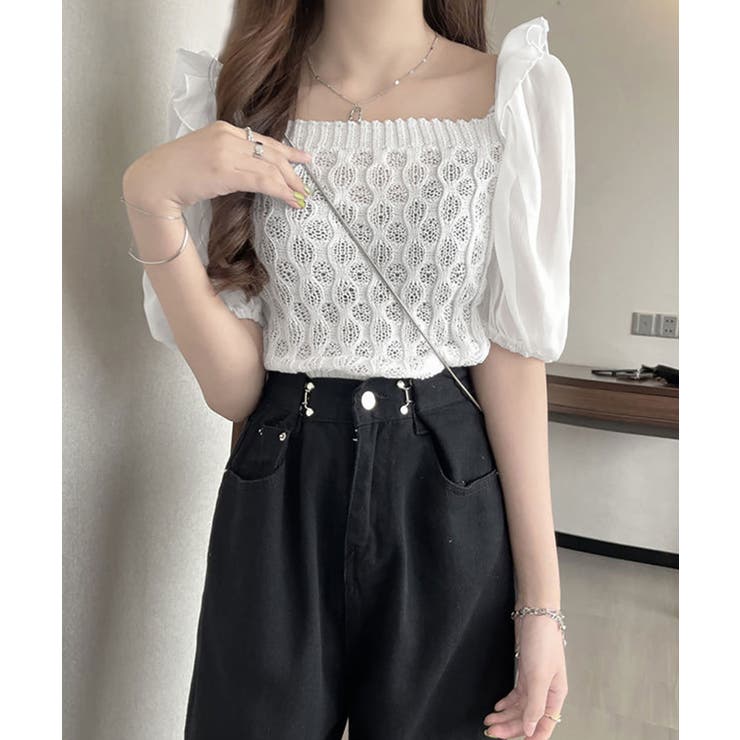 シャツブラウス スクエアネック レディース | NinaetLina | 詳細画像2 