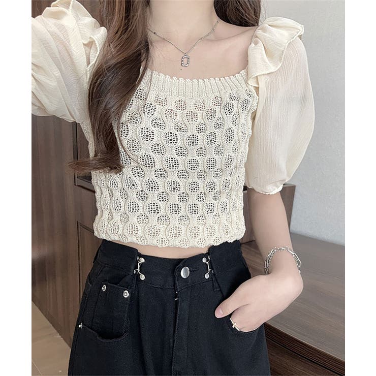 シャツブラウス スクエアネック レディース | NinaetLina | 詳細画像6 