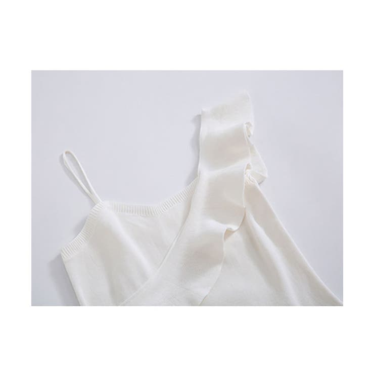 リブキャミソール フリル タンクトップ | NinaetLina | 詳細画像6 
