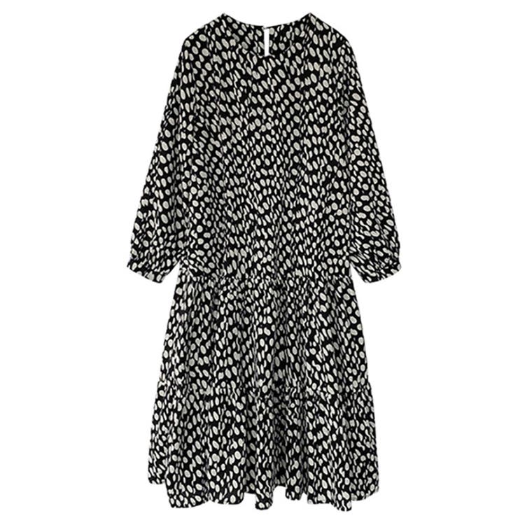 ワンピース ドット柄 シフォンワンピース[品番：NELW0001765