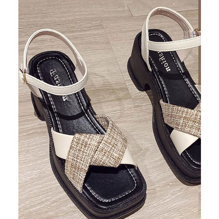 厚底サンダル クロスストラップ 韓国 | NinaetLina | 詳細画像5 