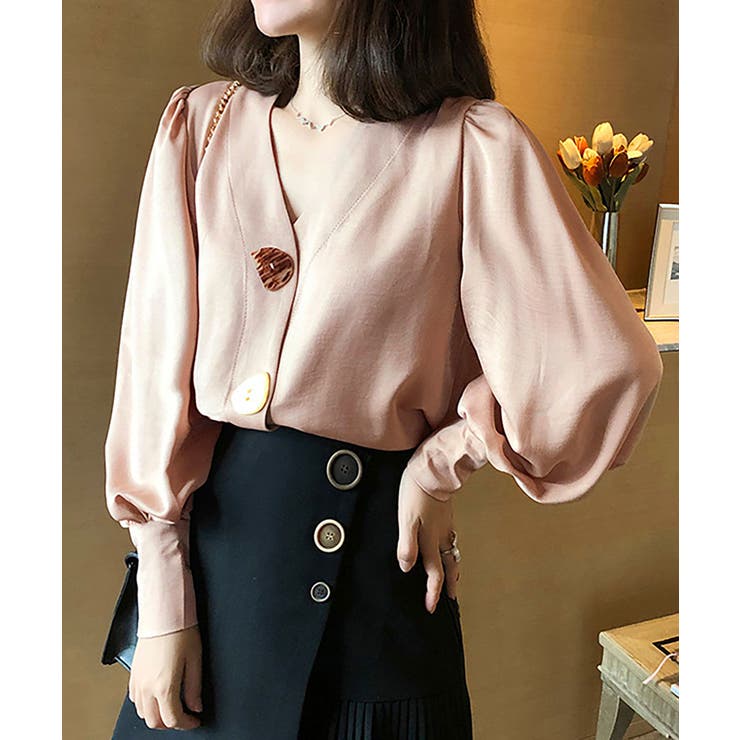 ピンク | スキッパー ブラウス レディース | NinaetLina