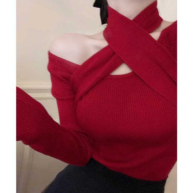 ショート丈トップス へそ出し リブニット | NinaetLina | 詳細画像7 